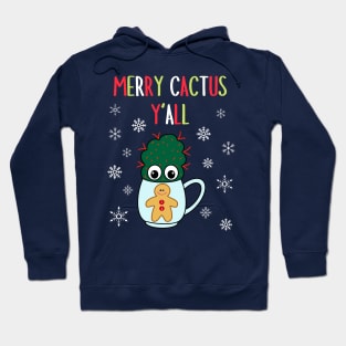 Merry Cactus Y'all - Small Cactus With Red Spikes In Christmas Mug Hoodie